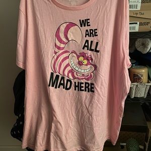 Plus size Disney Alice in Wonderland We’re All Mad Here tee-shirt Size 4X NEW.